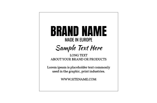 Natūralios odos etiketė Modelis EP-M37