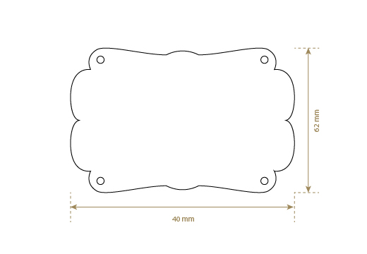 Natūralios odos etiketė Modelis EP-M42