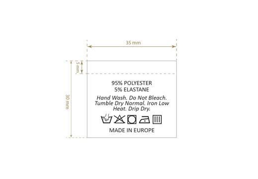 Tekstilės gaminių priežiūros etiketės Modelis TC-M194