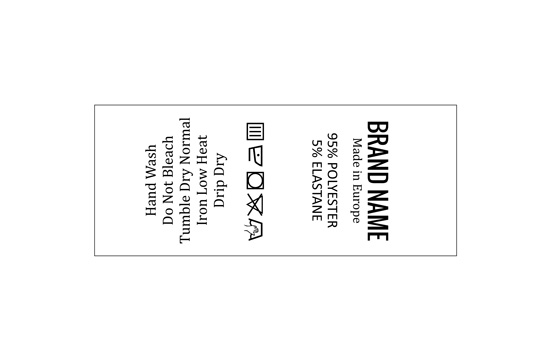 Tekstilės gaminių priežiūros etiketės Modelis TC-M25