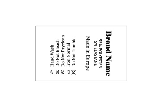 Tekstilės gaminių priežiūros etiketės Modelis TC-M29