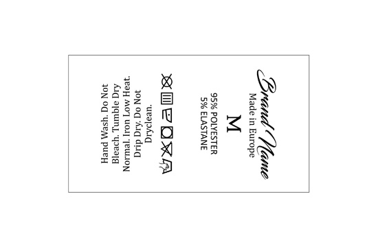 Tekstilės gaminių priežiūros etiketės Modelis TC-M336