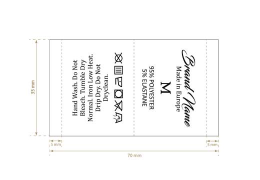 Tekstilės gaminių priežiūros etiketės Modelis TC-M336