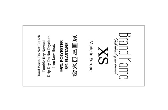 Tekstilės gaminių priežiūros etiketės Modelis TC-M337