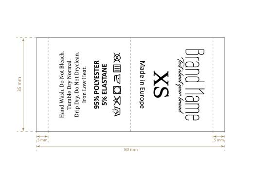 Tekstilės gaminių priežiūros etiketės Modelis TC-M337